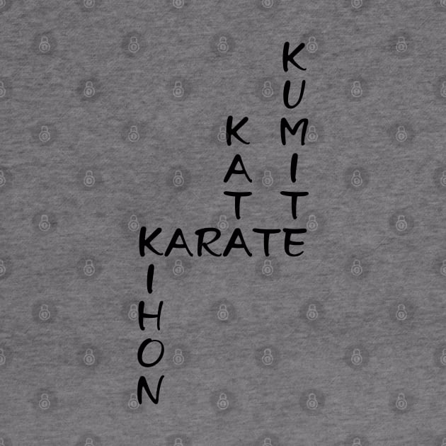 Kihon-Kata-Kumite-Karate Crossword (Black font) by Dojo Art